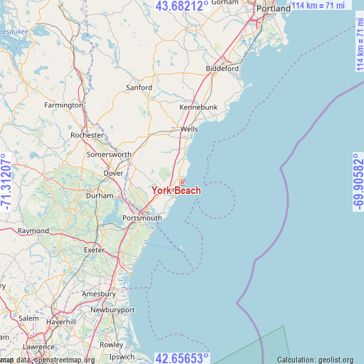 York Beach on map
