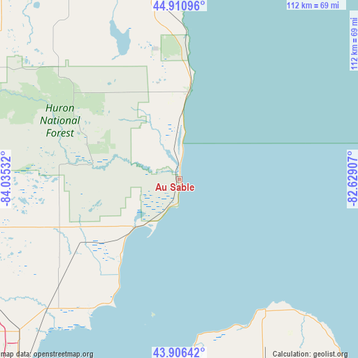 Au Sable on map