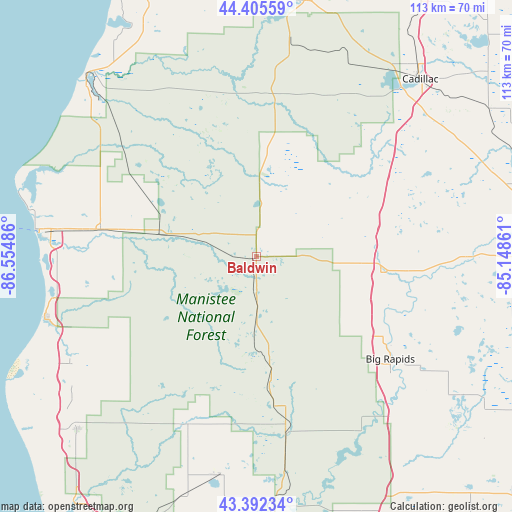 Baldwin on map