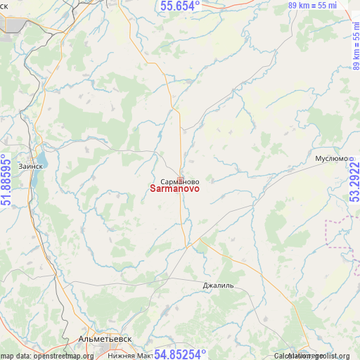 Sarmanovo on map