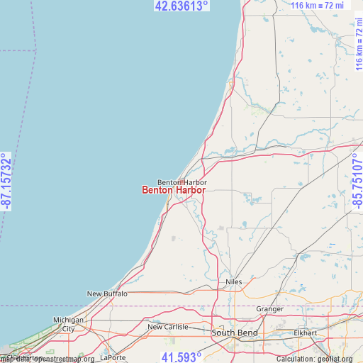 Benton Harbor on map