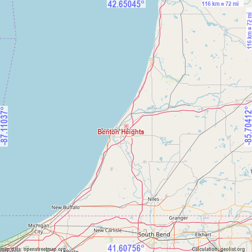 Benton Heights on map