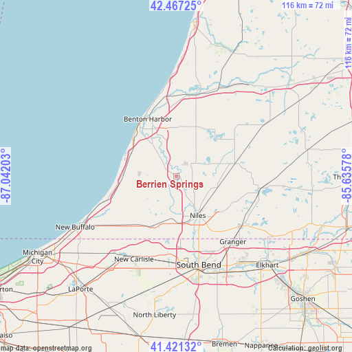 Berrien Springs on map