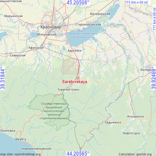 Saratovskaya on map