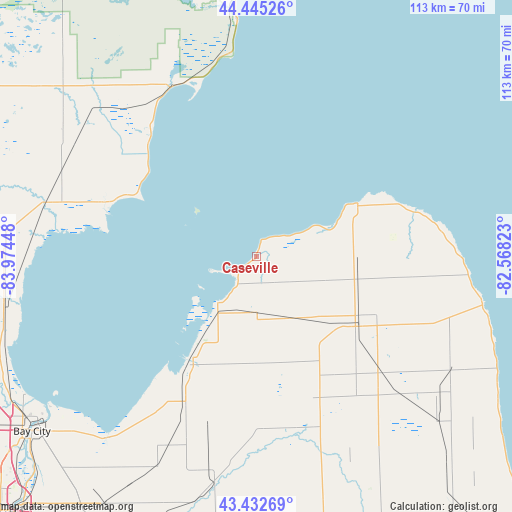 Caseville on map