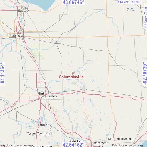 Columbiaville on map