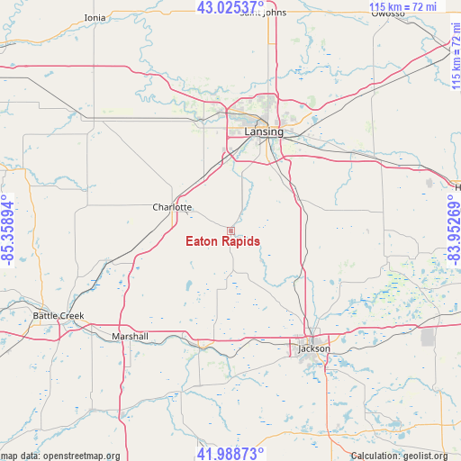 Eaton Rapids on map