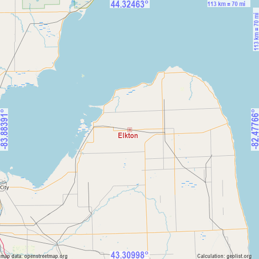 Elkton on map