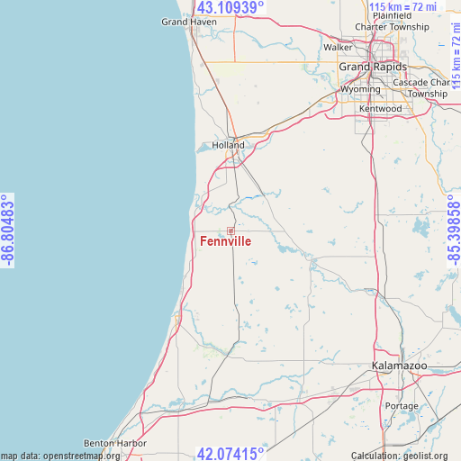 Fennville on map