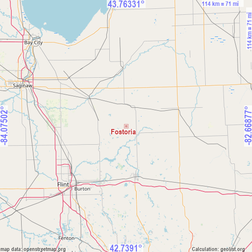 Fostoria on map