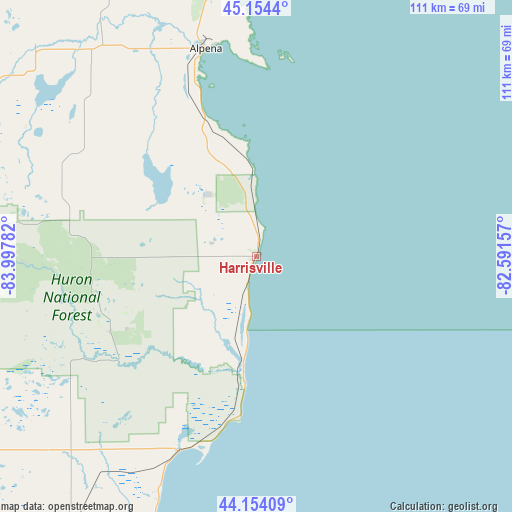 Harrisville on map