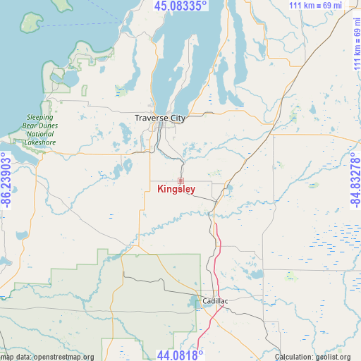 Kingsley on map