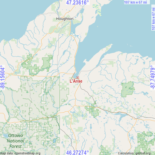 L'Anse on map