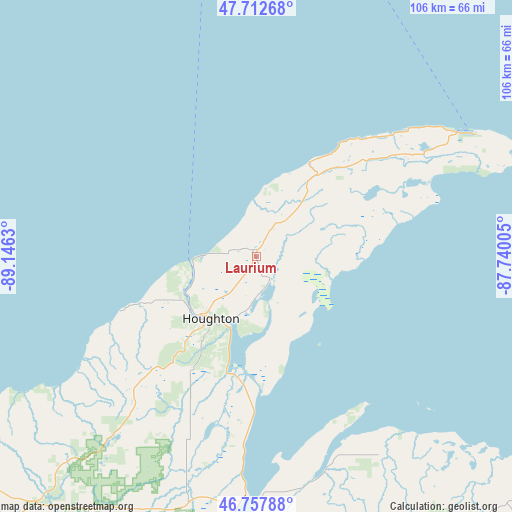 Laurium on map