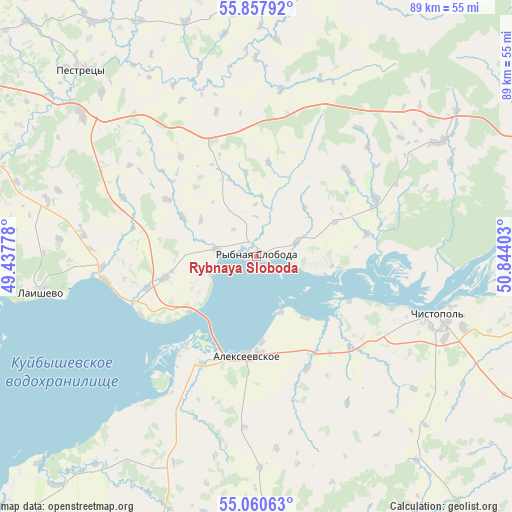 Rybnaya Sloboda on map