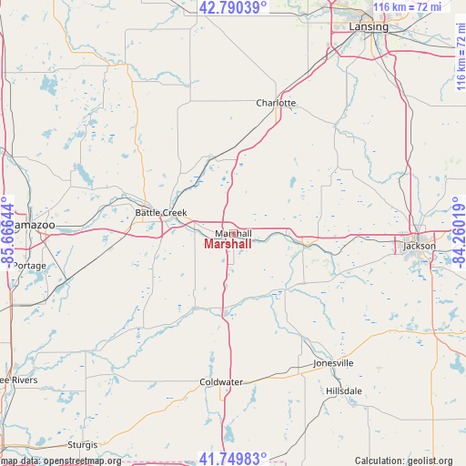 Marshall on map