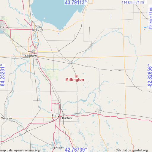 Millington on map