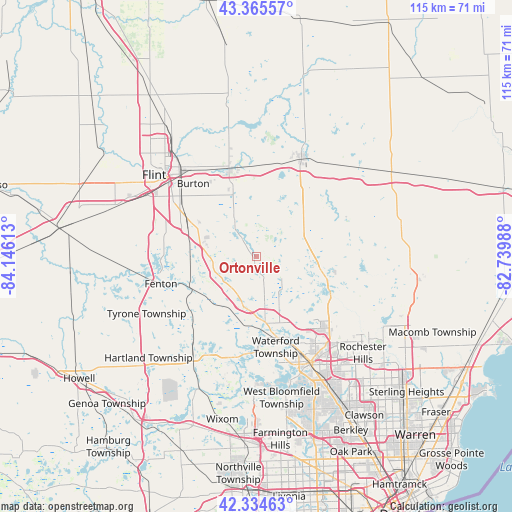 Ortonville on map