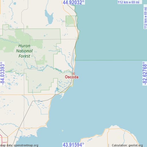 Oscoda on map