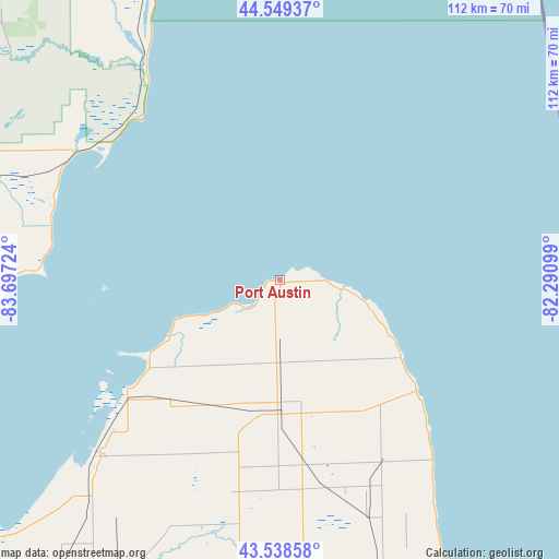 Port Austin on map