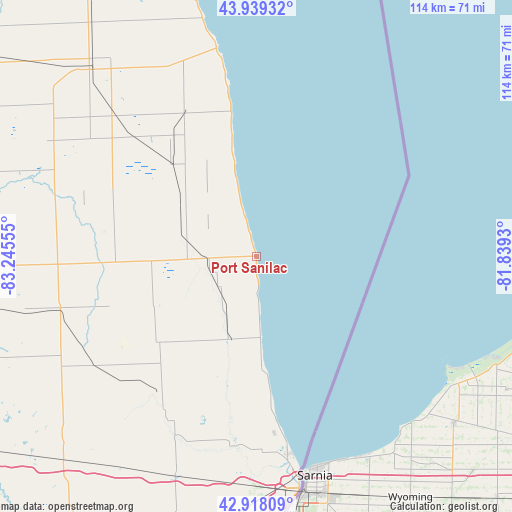 Port Sanilac on map