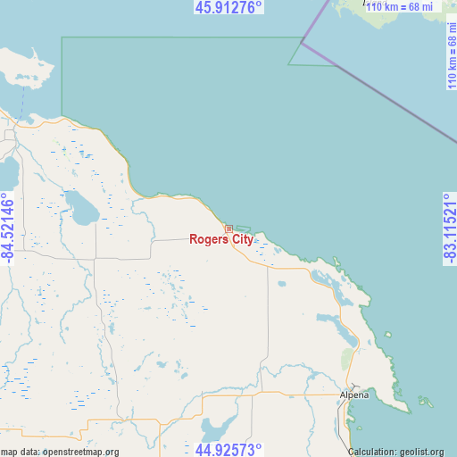 Rogers City on map