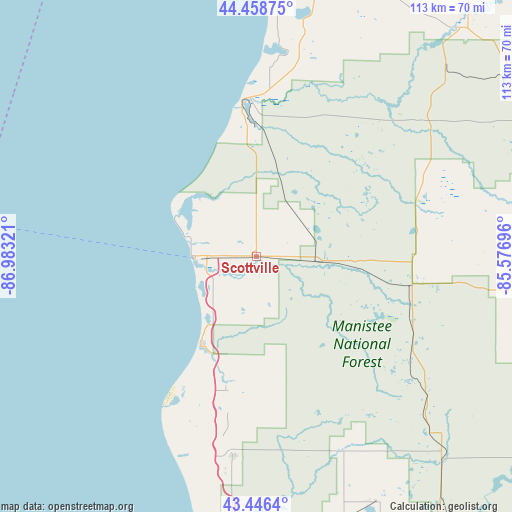 Scottville on map