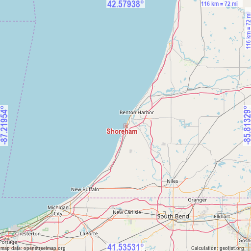 Shoreham on map