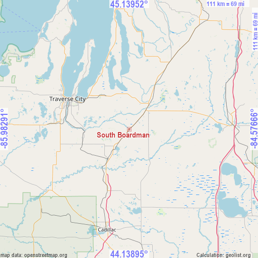 South Boardman on map