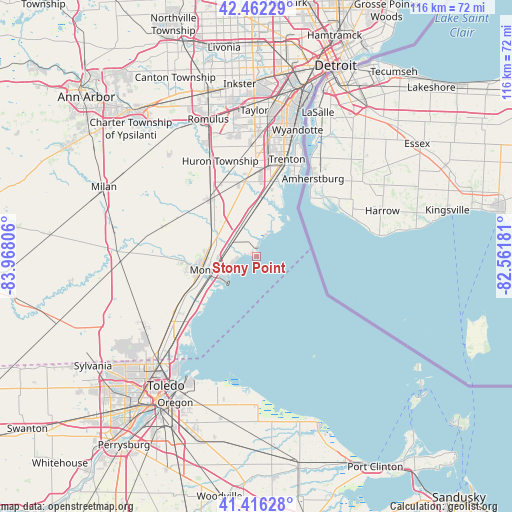 Stony Point on map