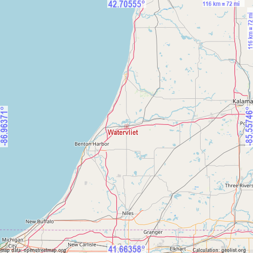 Watervliet on map