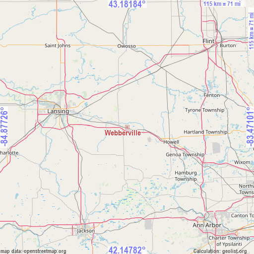 Webberville on map