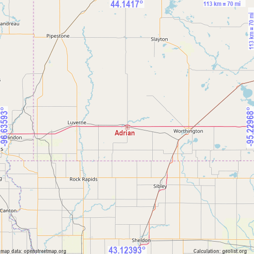 Adrian on map