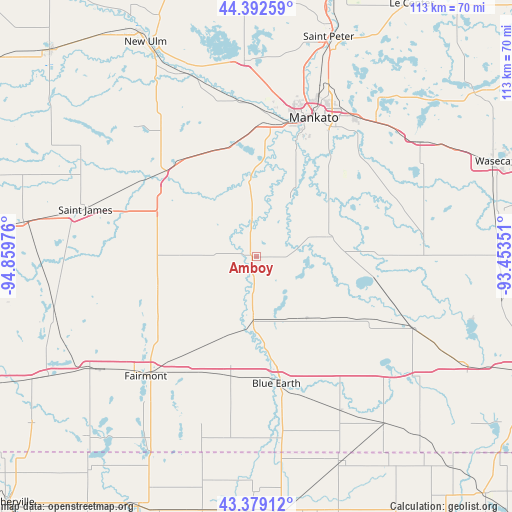 Amboy on map