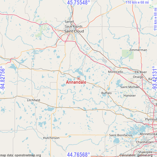 Annandale on map