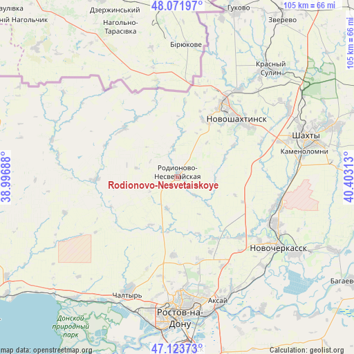 Rodionovo-Nesvetaiskoye on map
