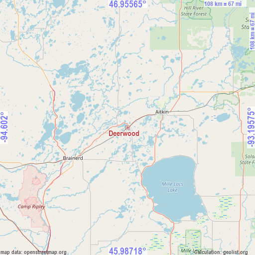 Deerwood on map