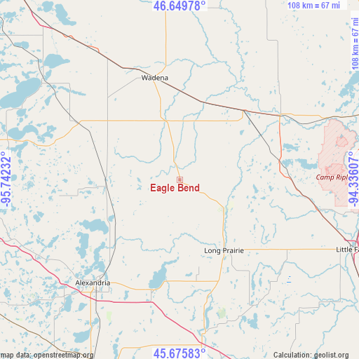 Eagle Bend on map