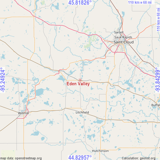 Eden Valley on map