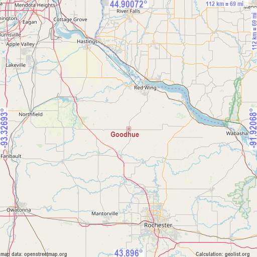 Goodhue on map
