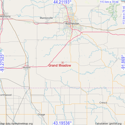 Grand Meadow on map