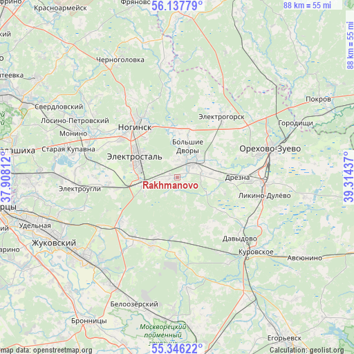 Rakhmanovo on map