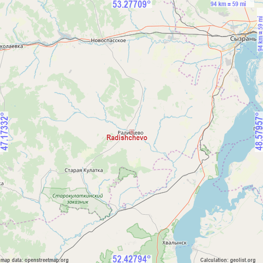 Radishchevo on map