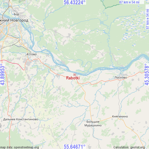 Rabotki on map