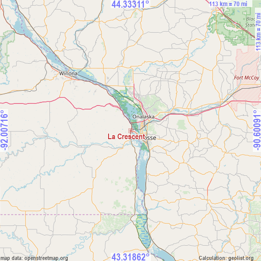 La Crescent on map