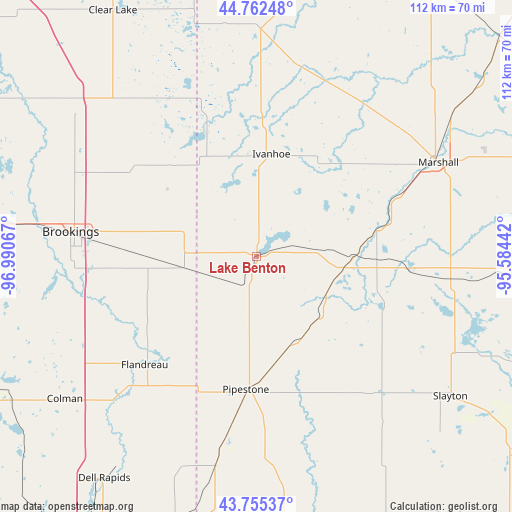 Lake Benton on map