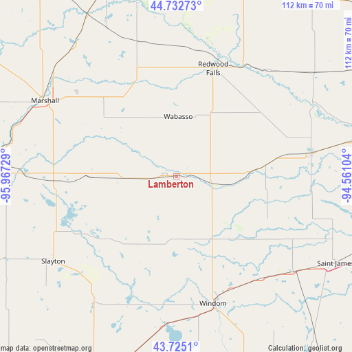 Lamberton on map