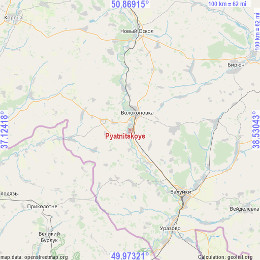 Pyatnitskoye on map