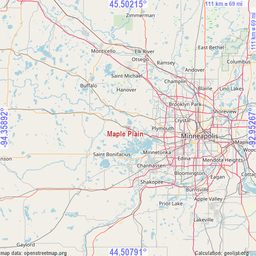 Maple Plain on map