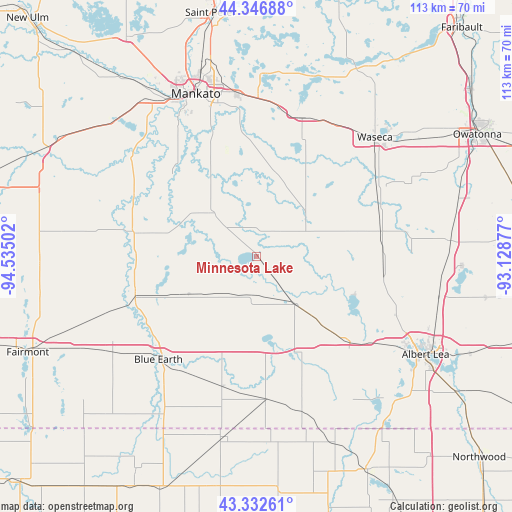 Minnesota Lake on map